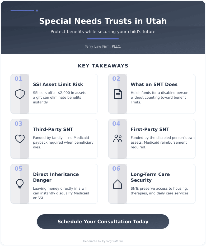 Special Needs Trust in Utah – How St. George Families Protect a Disabled Child’s Benefits Without Disqualifying Them from Medicaid and SSI