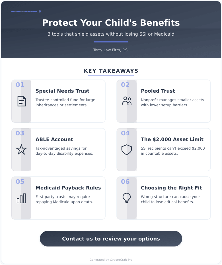 Special Needs Trust vs. Pooled Trust vs. ABLE Account: Which One Actually Protects Your Child’s Benefits?