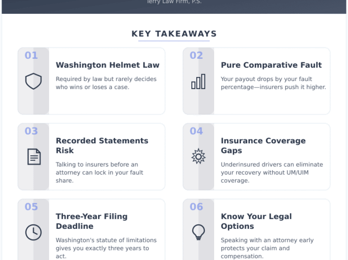 Infographic: Motorcycle Season on Highway 410: Why Washington's Helmet Law Isn't Your Biggest Legal Risk - Key concepts and takeaways